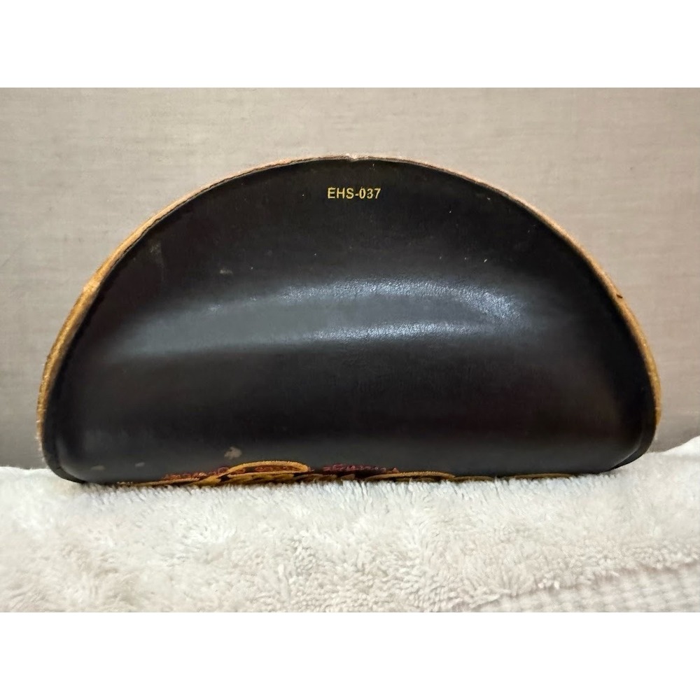 Ed Hardy Skull Roses Take All Sunglasses Case Black‎ Leather Embroidered Snap. - Picture 5 of 7